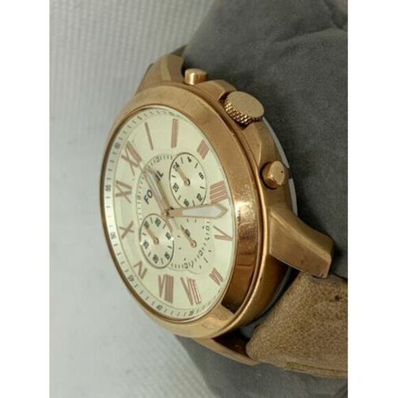 Fossil NDW1 Smartwatch Gen 1 Chronograph Q Grant Leather Band Rose Gold C256 - Picture 3 of 9